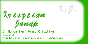 krisztian jonap business card