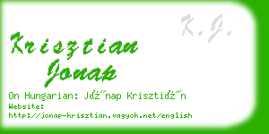 krisztian jonap business card